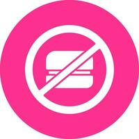 No Junk Food Vector Icon