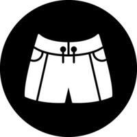 icono de vector de pantalones cortos