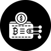 cripto billetera vector icono