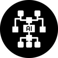 icono de vector de inteligencia artificial