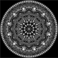 mehndi alheña dibujo circular mandala modelo para tatuaje, decoración prima producto póster o cuadro. decorativo ornamento en étnico oriental estilo. contorno garabatear mano dibujar ilustración. vector