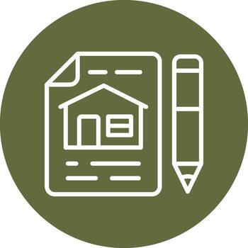 icono de vector de contrato