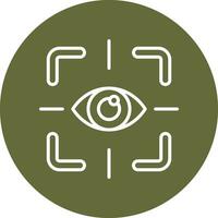 icono de vector de prueba de ojo