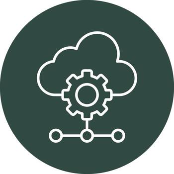 icono de vector de datos de nube