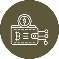 cripto billetera vector icono