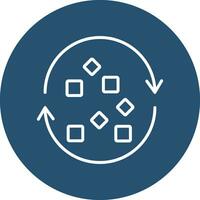 icono de vector de datos no estructurados