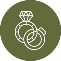 icono de vector de anillo de diamante