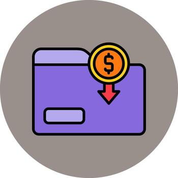 icono de vector de carpeta