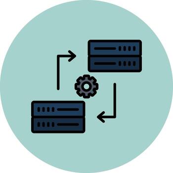 Data Synchronization Vector Icon