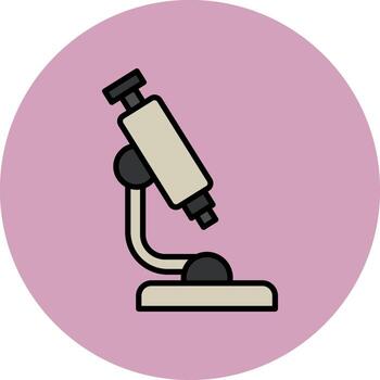 icono de vector de microscopio