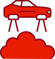 Flying Car Vector Icon