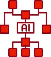 icono de vector de inteligencia artificial