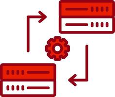 icono de vector de sincronización de datos