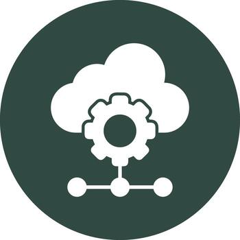 icono de vector de datos de nube