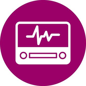 icono de vector de electrocardiograma