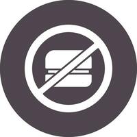 No Junk Food Vector Icon