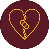 Broken Heart Vector Icon