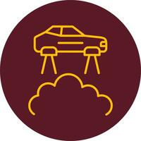 icono de vector de coche volador