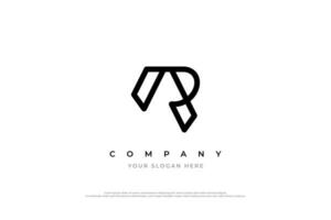 Initial Letter AR or RA Monogram Logo Design vector