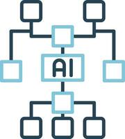 icono de vector de inteligencia artificial