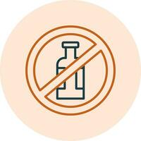 No Alcohol Vector Icon