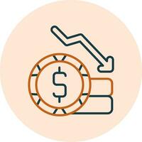 Money Loss Vector Icon