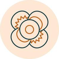 orquídea vector icono