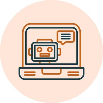 icono de vector de chatbot