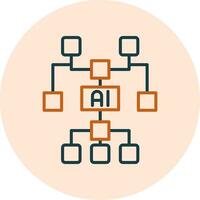 icono de vector de inteligencia artificial