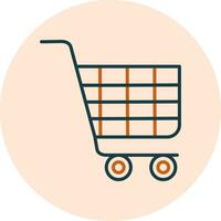 icono de vector de carrito de compras