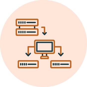 icono de vector de datos estructurados