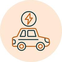 icono de vector de coche eléctrico