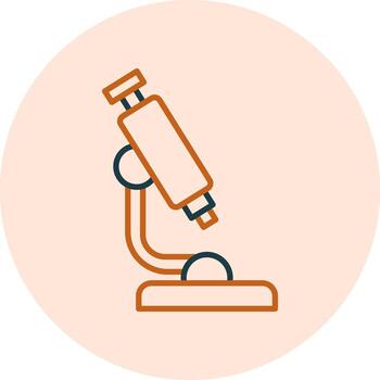icono de vector de microscopio