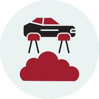 Flying Car Vector Icon