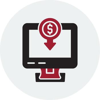 icono de vector de computadora