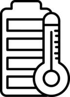 batería temperatura vector icono