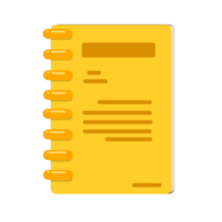 decorativo amarelo caderno png