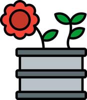 Flower Pot Vector Icon