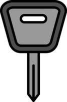 icono de vector de llave de coche