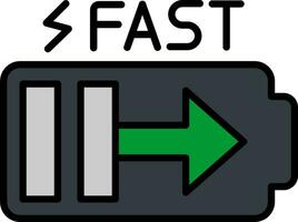 Fast Charge Vector Icon