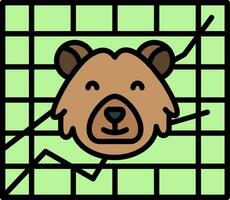 icono de vector de oso