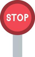 icono de vector de señal de stop