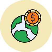 mundo financiero vector icono