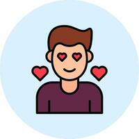 en el icono de vector de amor