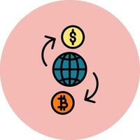 icono de vector de cambio de moneda