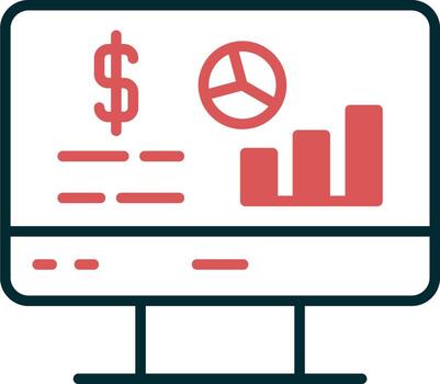 icono de vector de análisis de datos