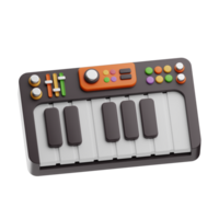 gravação registro piano ilustração 3d png