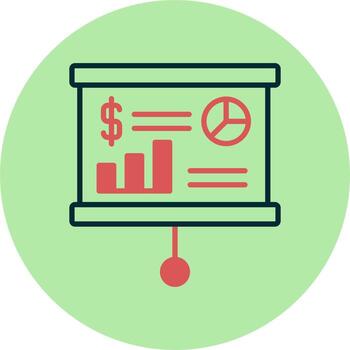 icono de vector de presentación