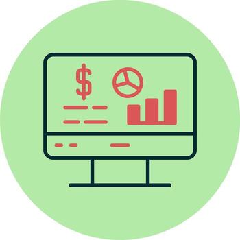 icono de vector de análisis de datos