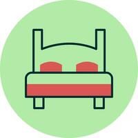 icono de vector de cama doble